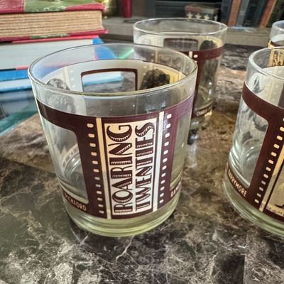 Sale Photo Thumbnail #507: Roaring Twenties Silent Film Stars Barware Glasses
