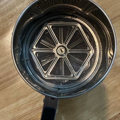 Sale Photo Thumbnail #875: Vintage Stainless Steel Flour Sifter
