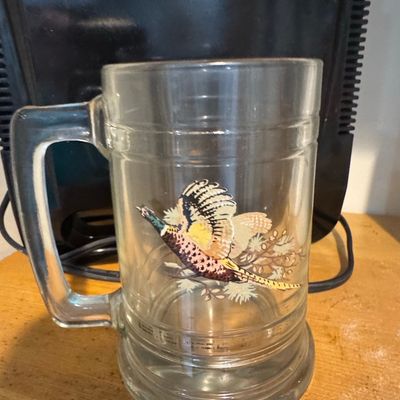 Sale Photo Thumbnail #968: Vintage Princess House Pheasant Glass Beer Mug