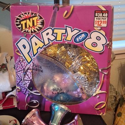 Sale Photo Thumbnail #941: TNT Party for 8 Party Supplies Kit - Includes Hats, Tiaras, Leis, Horns, and Streamers