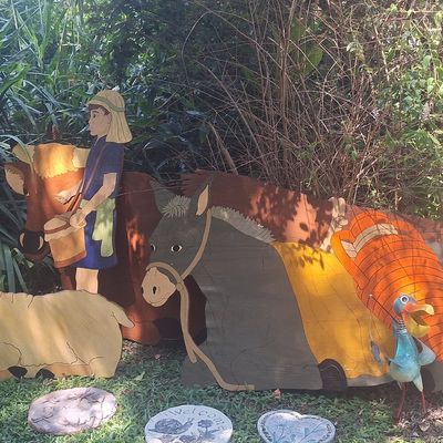 Sale Photo Thumbnail #19: Large Scale Wooden Outdoor Nativity Set