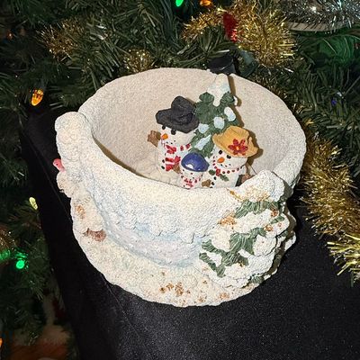 Sale Photo Thumbnail #687: Christmas Snowman Decorative Bowl