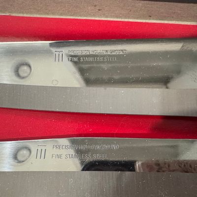 Sale Photo Thumbnail #608: Vintage Maxam Precision Hollow Ground Knife Set