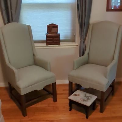 Sale Photo Thumbnail #26: High-Back Upholstered Wingback Accent Chair