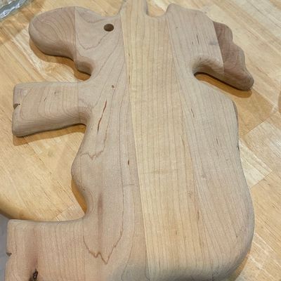 Sale Photo Thumbnail #443: Vintage Moose Shaped Wooden Cutting Board