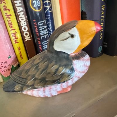 Sale Photo Thumbnail #468: Hand-Carved Wooden Puffin Figurine