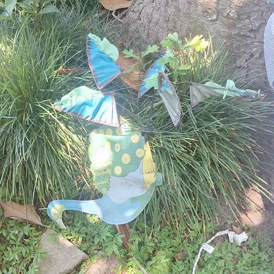 Sale Photo Thumbnail #803: Peacock Kinetic Garden Spinner