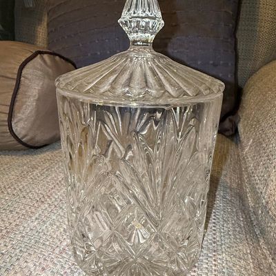 Sale Photo Thumbnail #394: Bohemia Crystal Biscuit Barrel