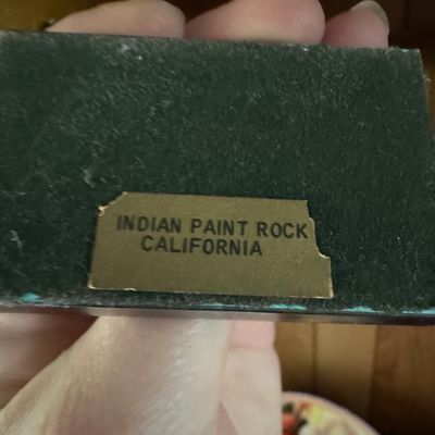 Sale Photo Thumbnail #498: Indian Paint Rock Specimen in Framed Display