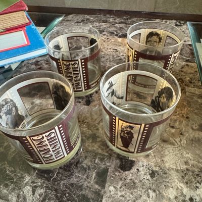 Sale Photo Thumbnail #505: Roaring Twenties Silent Film Stars Barware Glasses