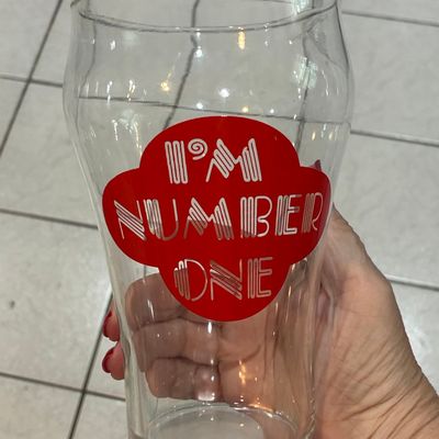 Sale Photo Thumbnail #874: Vintage 'I'm Number One' Beer Glass