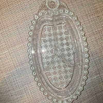 Sale Photo Thumbnail #769: Hazel Atlas Jewel Pattern Divided Relish Tray