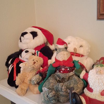 Sale Photo Thumbnail #812: Assorted Christmas Plush and Figurines - House of Lloyd, Dan Dee, and others