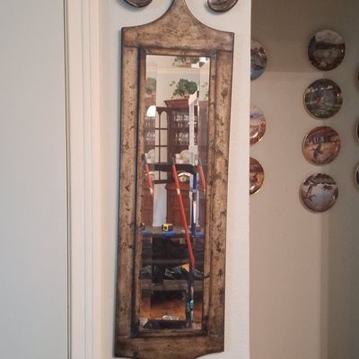 Sale Photo Thumbnail #199: Ornate Scrollwork Metal Wall Mirror