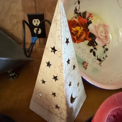 Sale Photo Thumbnail #250: PartyLite Ceramic Star and Moon Votive Candle Holder
