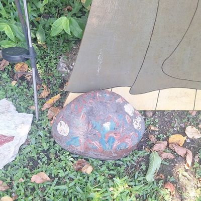 Sale Photo Thumbnail #994: Hand-Painted Decorative Garden Rock