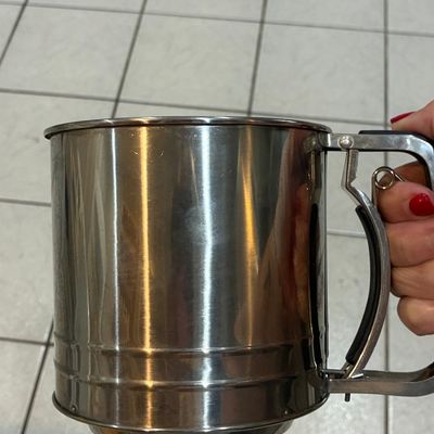 Sale Photo Thumbnail #877: Vintage Stainless Steel Flour Sifter