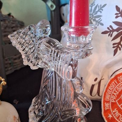 Sale Photo Thumbnail #694: Mikasa "Rejoice" Crystal Angel Candle Holder
