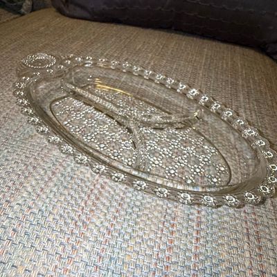 Sale Photo Thumbnail #771: Hazel Atlas Jewel Pattern Divided Relish Tray