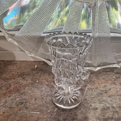 Sale Photo Thumbnail #524: EAPG Imperial Glass "536 Clear" Fluted Vase