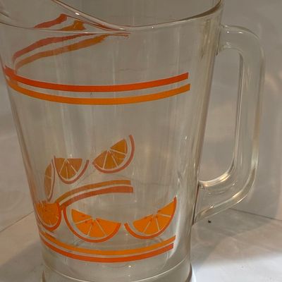 Sale Photo Thumbnail #726: Vintage Crisa Mexico Orange Slice Pitcher