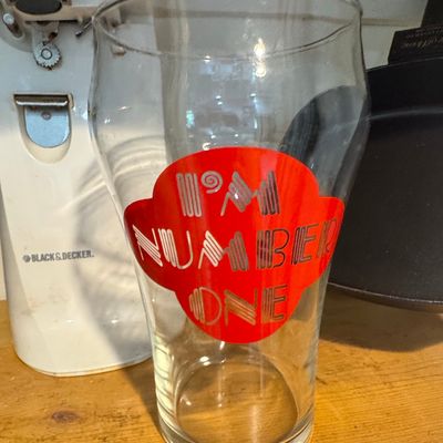 Vintage "I'm Number One" Novelty Drinking Glass