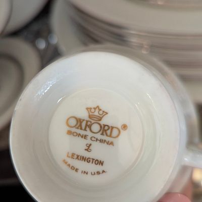 Sale Photo Thumbnail #15: Oxford Bone China Lexington Pattern Dinnerware Set
