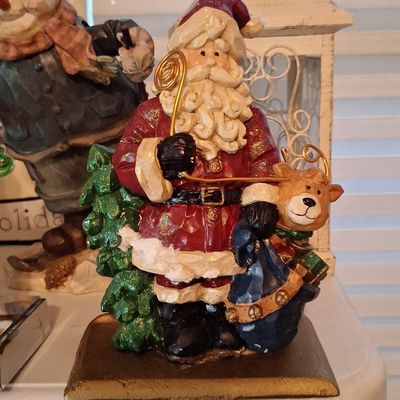 Sale Photo Thumbnail #553: Santa Claus Stocking Holder with Bear and Christmas Tree