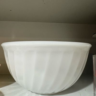 Sale Photo Thumbnail #482: Anchor Hocking Fire-King White Swirl Mixing Bowl