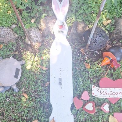 Sale Photo Thumbnail #997: Wooden Easter Bunny Garden Stake