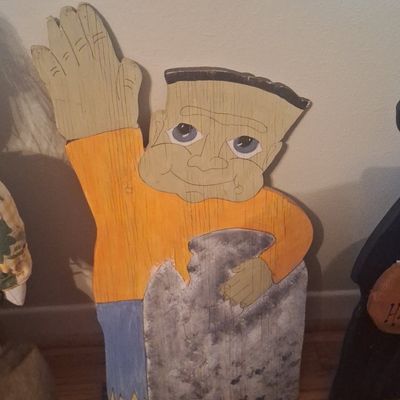 Sale Photo Thumbnail #301: Hand-Painted Wooden Frankenstein Halloween Yard Art