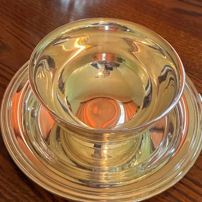 Sale Photo Thumbnail #481: Sterling Silver Compote or Bowl with Underplate