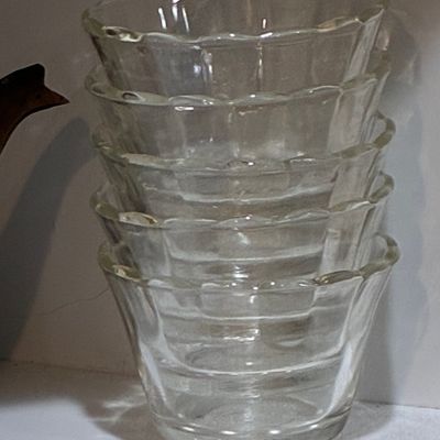 Sale Photo Thumbnail #322: Fire King Scalloped Edge Custard Cups Set of 5