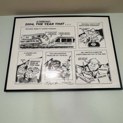 Sale Photo Thumbnail #201: C.P. Houston Original Editorial Cartoon Print