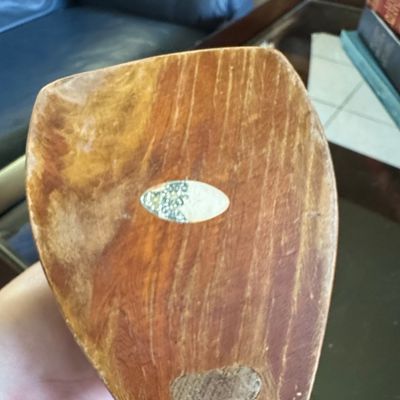 Sale Photo Thumbnail #191: Vintage Mid Century Teak Wood Coaster Set with Holder