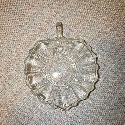 Sale Photo Thumbnail #869: Vintage Anchor Hocking Oyster and Pearl Glass Oyster Plate