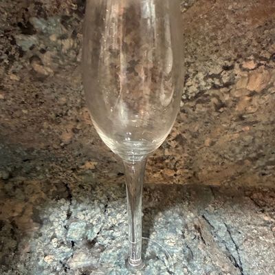 Sale Photo Thumbnail #870: Lenox Statuesque Platinum Trim Bands Crystal Champagne Flutes