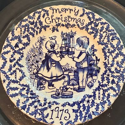 Sale Photo Thumbnail #975: 1973 Royal Crownford Merry Christmas Plate by Norma Sherman