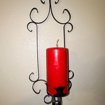 Sale Photo Thumbnail #786: Wrought Iron Candle Sconce Set of 2
