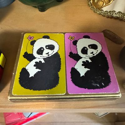 Sale Photo Thumbnail #538: Vintage Panda and Koala Playing Cards Set