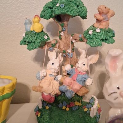 Sale Photo Thumbnail #773: Jaimy Easter Jubilee Swinging Bunnies Figurine