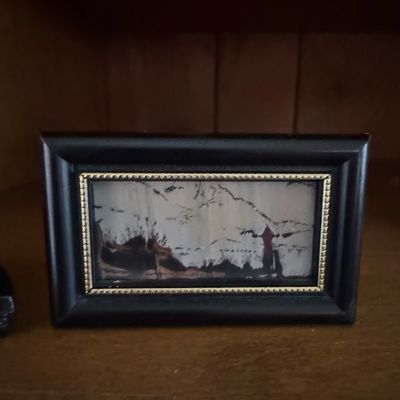 Sale Photo Thumbnail #496: Indian Paint Rock Specimen in Framed Display