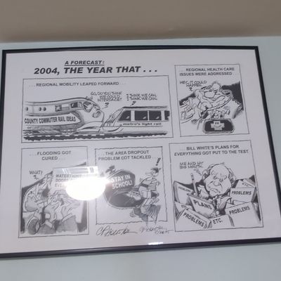 Sale Photo Thumbnail #83: C.P. Houston Original Political Cartoon Print