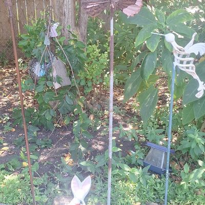 Sale Photo Thumbnail #300: Vintage Metal Butterfly Kinetic Garden Spinner Stake