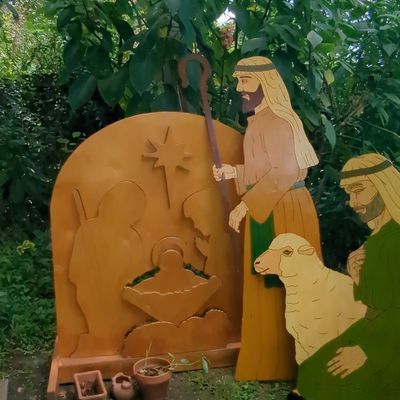 Sale Photo Thumbnail #134: Outdoor Wooden Nativity Scene Silhouette Set