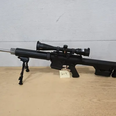 Sale Photo Thumbnail #2: Armalite AR-10 T 7.62mm Rifle # US236860 Tag 219
Nikon Scope - 1 Mag - Bipod