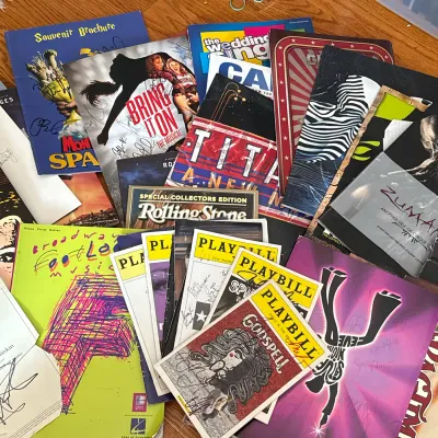 COLLECTION OF SIGNED BROADWAY MUSICAL PROGRAMS, PLAYBILLS, AND VOCAL SCORES
A collection of theatrical ephemera comprising souvenir...