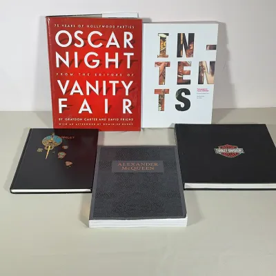 (5pc) GROUP OF FIVE ASSORTED COFFEE TABLE BOOKS INCLUDING SIGNED PATRICK MCMULLAN
This collection includes five hardcover volumes...
