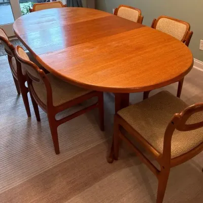 Solid Teak Dining Room Table