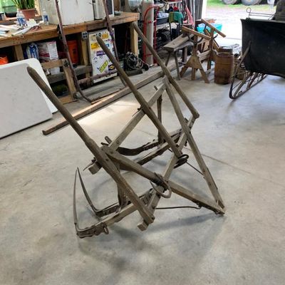 Sale Photo Thumbnail #125: Antique walk behind horse drawn cultivator